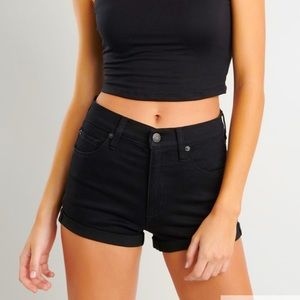 Black High Rise Shorts